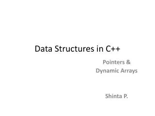 Data Structures in C++
