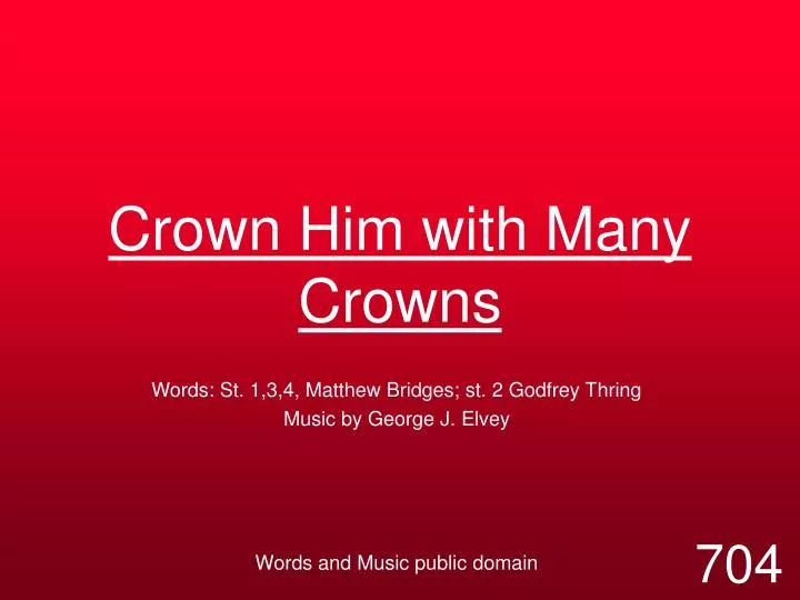 crown him with many crowns