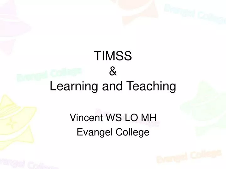 timss learning and teaching
