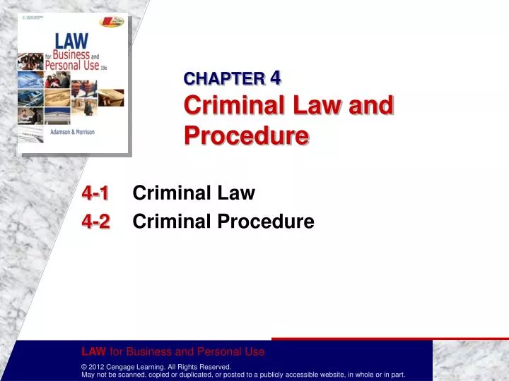 chapter 4 criminal law and procedure