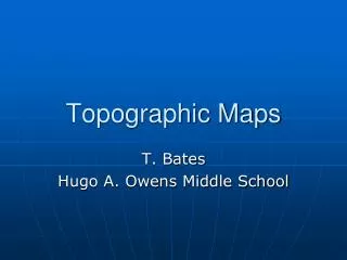 Topographic Maps