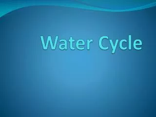 Water Cycle