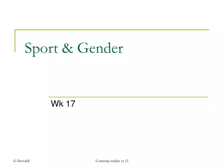 sport gender