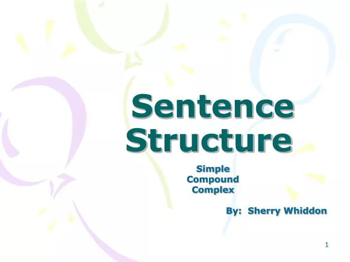 sentence structure