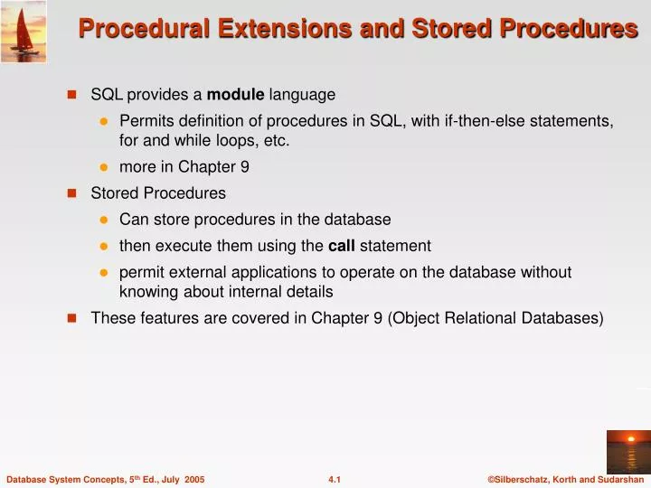 procedural extensions and stored procedures