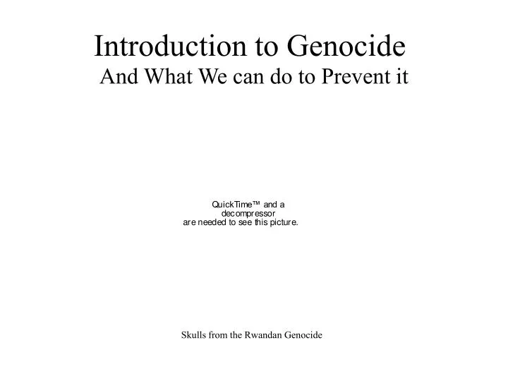 introduction to genocide
