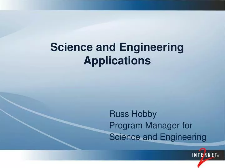 science and engineering applications