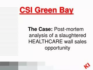 CSI Green Bay