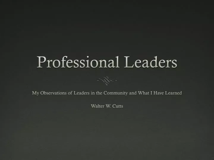 professional leaders