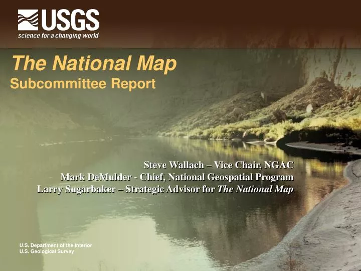 the national map subcommittee report