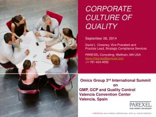 Corporate culture of quality