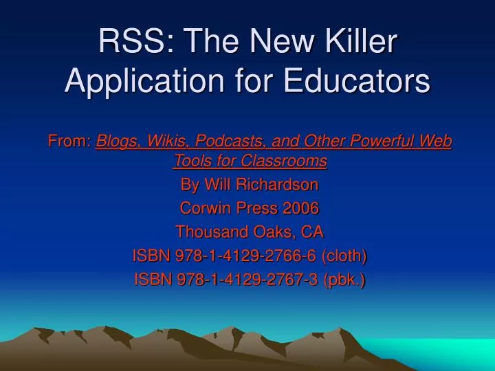 rss the new killer application for educators