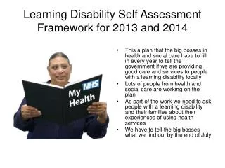 Learning Disability Self Assessment Framework for 2013 and 2014