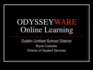 ODYSSEY WARE Online Learning