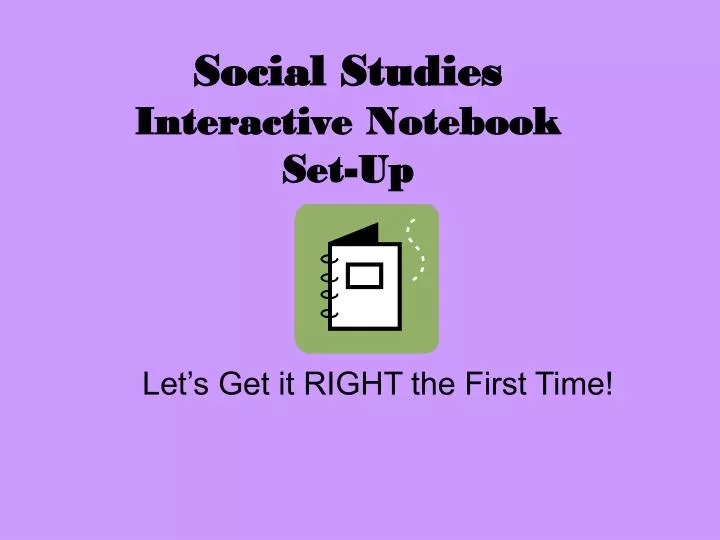 social studies interactive notebook set up