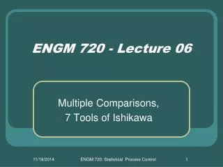 ENGM 720 - Lecture 06