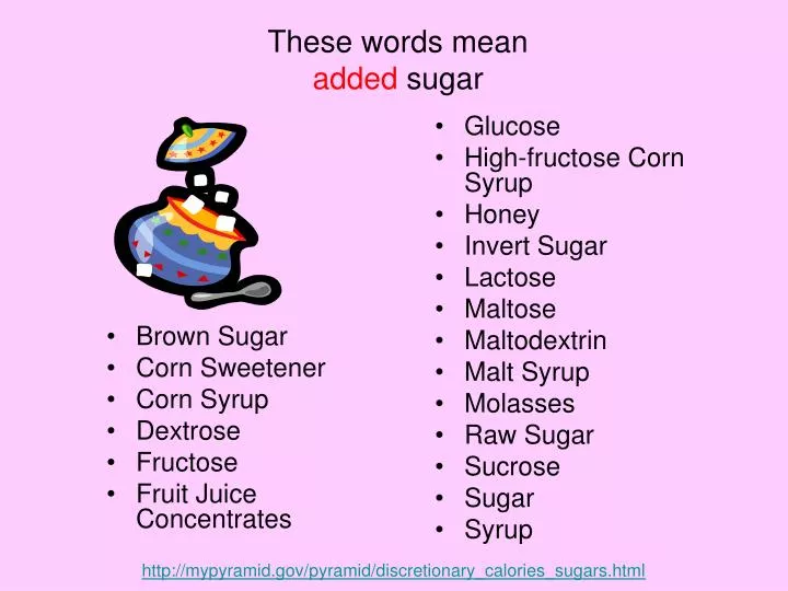 these words mean added sugar