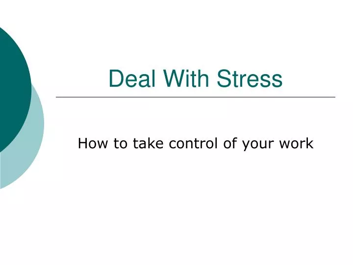 deal with stress
