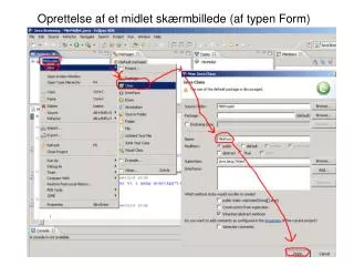oprettelse af et midlet sk rmbillede af typen form