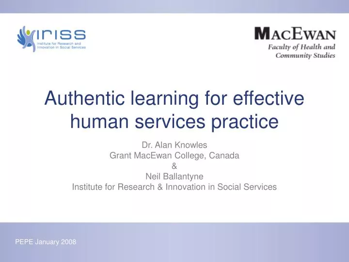 authentic learning for effective human services practice