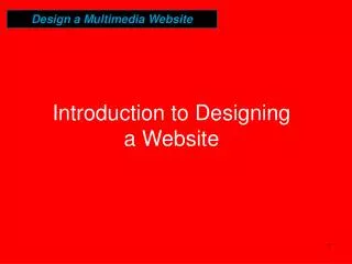 Introduction to Designing a Website