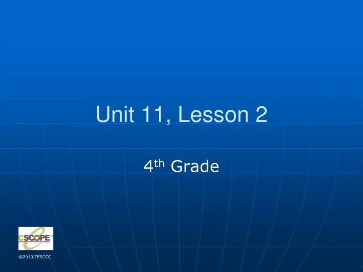 unit 11 lesson 2