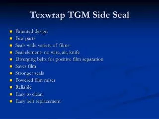 Texwrap TGM Side Seal