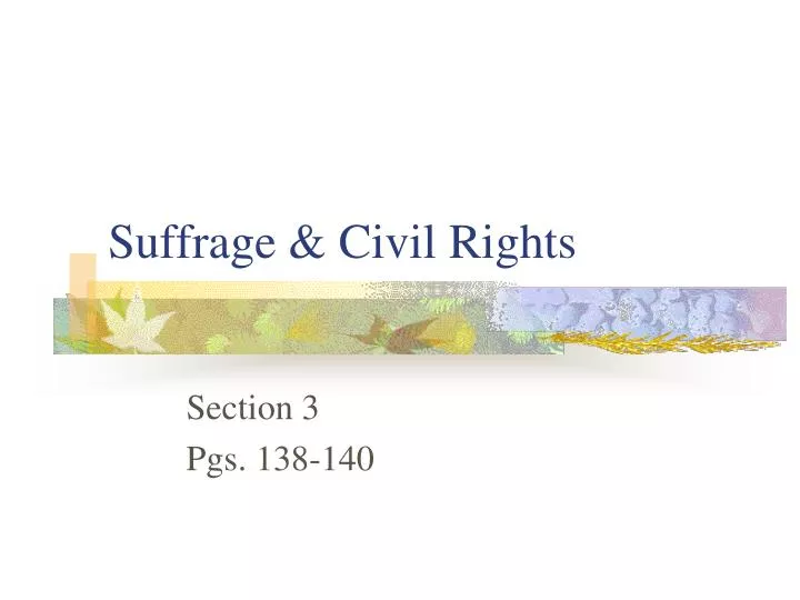 suffrage civil rights