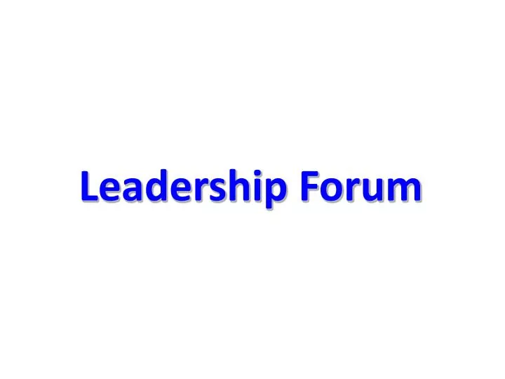leadership forum