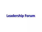 Leadership Forum - slide 1