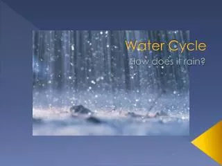 Water Cycle