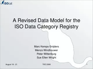 A Revised Data Model for the ISO Data Category Registry