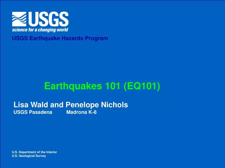 earthquakes 101 eq101