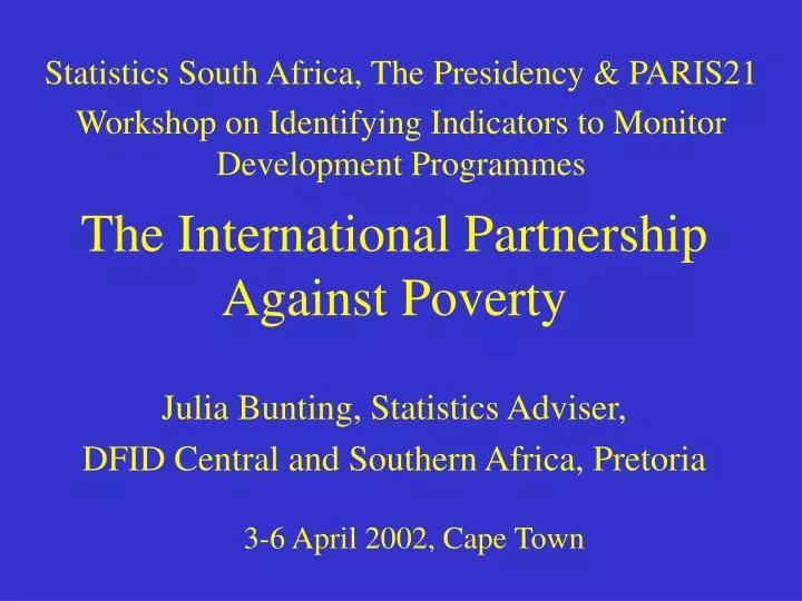 the international partnership against poverty