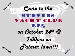 Stevens Yacht Club BBQ