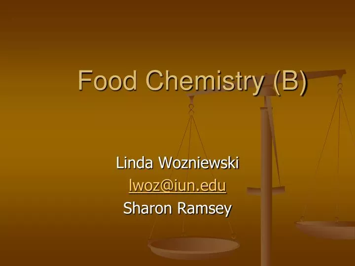 food chemistry b