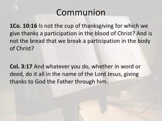 Communion