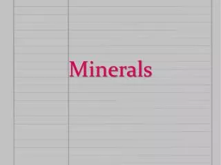 Mineral s