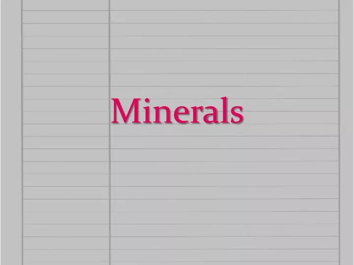 mineral s