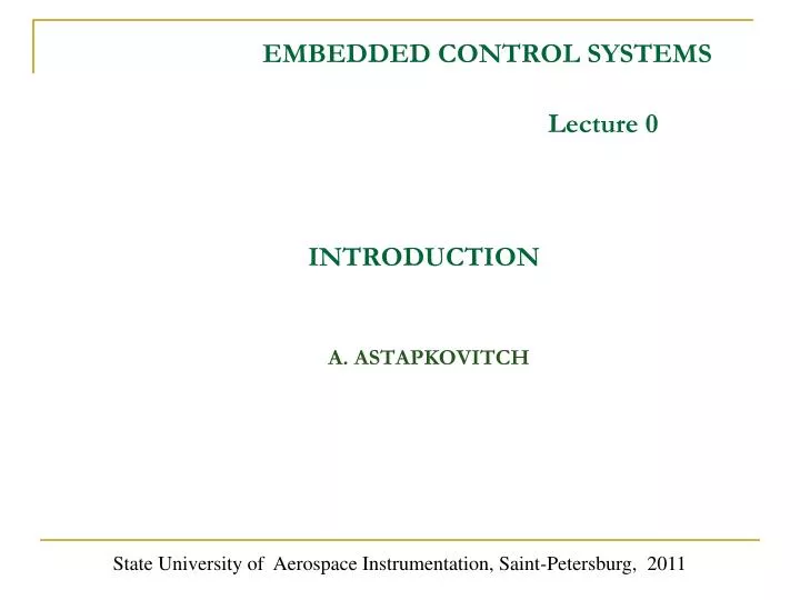 embedded control systems