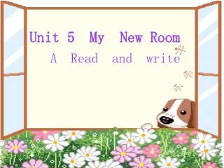 Unit 5 My New Room A Read and write