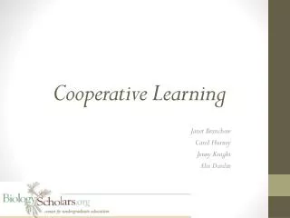 Cooperative Learning