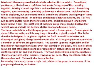 Craft Idea for a Group Make a SAIFUL KHALIQ SYAFIUDDIN