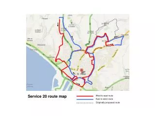 Service 20 route map