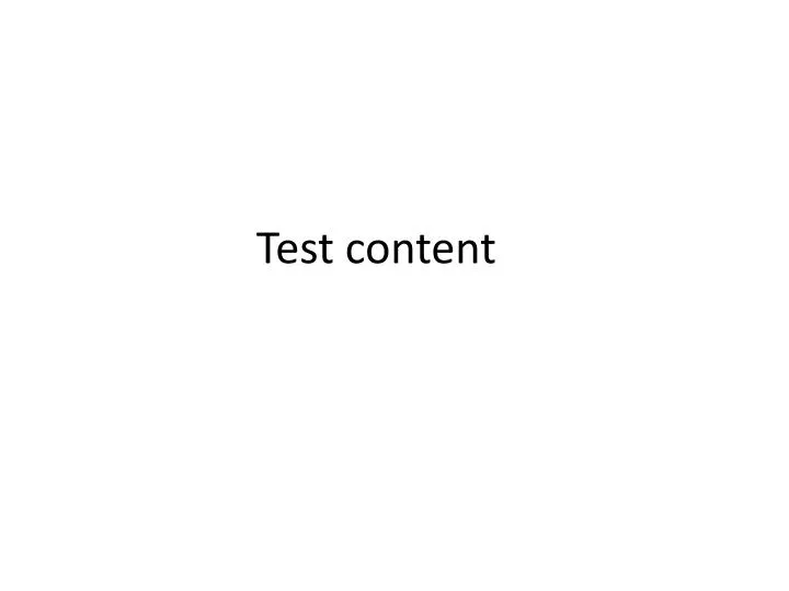 test content