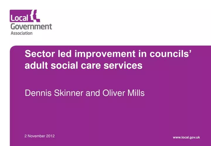 sector led improvement in councils adult social care services