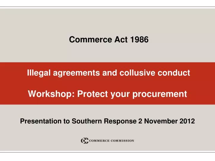illegal agreements and collusive conduct workshop protect your procurement