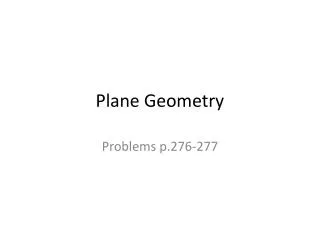 plane geometry