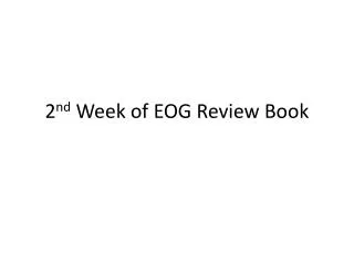 2 nd Week of EOG Review Book