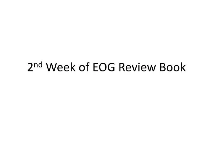 2 nd week of eog review book